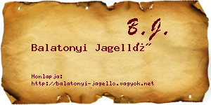 Balatonyi Jagelló névjegykártya